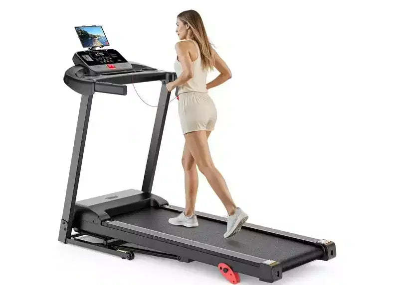 Folding Treadmill 2.75HP Quiet Motor 300 lbs Capacity 64 Preset Programs 3-Level Manual Incline Home Gym