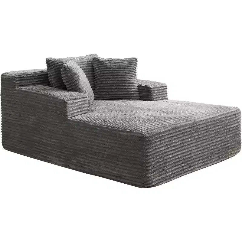 67x50x29 Cloud-Like Boneless Sofa Chair, Oversized Corduroy Chaise Lounge with Deep Seat, Sleeper Couch, for Living Room and Bedroom