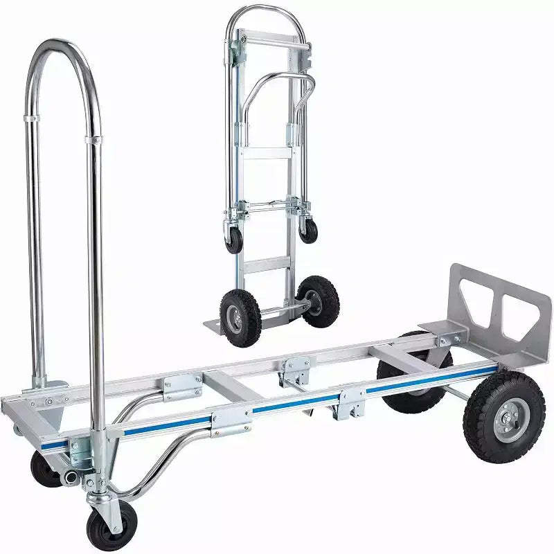 COZONY 2-in-1 Folding Hand Truck & Dolly Cart with 800 Lbs Capacity | All-Terrain Rubber Wheeled Convertible Hand Truck Dolly for Warehouse & Home Use