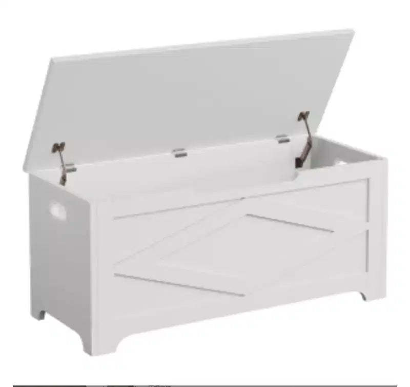 Storage Ottoman with Irregular Legs, MDF, Rhombus Pattern,