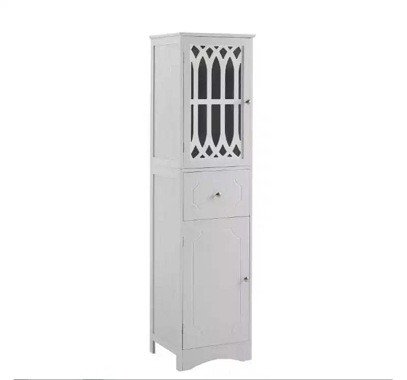 MDF Freestanding Storage Cabinet with Drawer & Door,