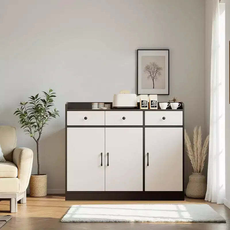 Modern Sideboard Buffet Cabinet with Drawers & Shelves, 47 Inch Storage Cupboard for Dining Room Kitchen Living Room Entryway