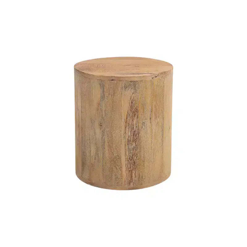 HomeRoots 24 Brown Solid Wood Round Cross Leg End Table