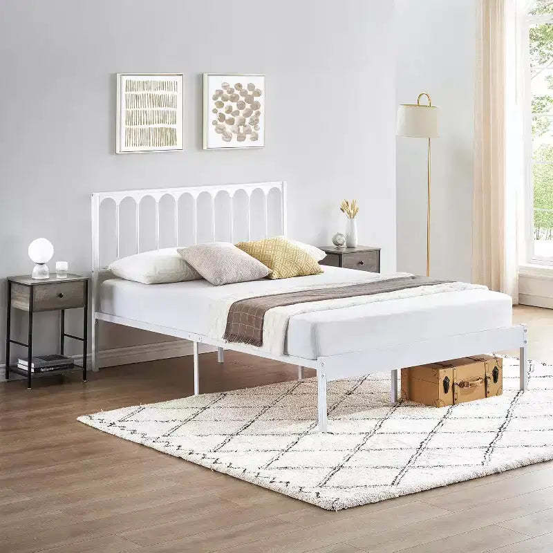 COZONY 14 Inch Queen Bed Frame with Headboard, Metal Platform Bed, 30 Min Assembly
