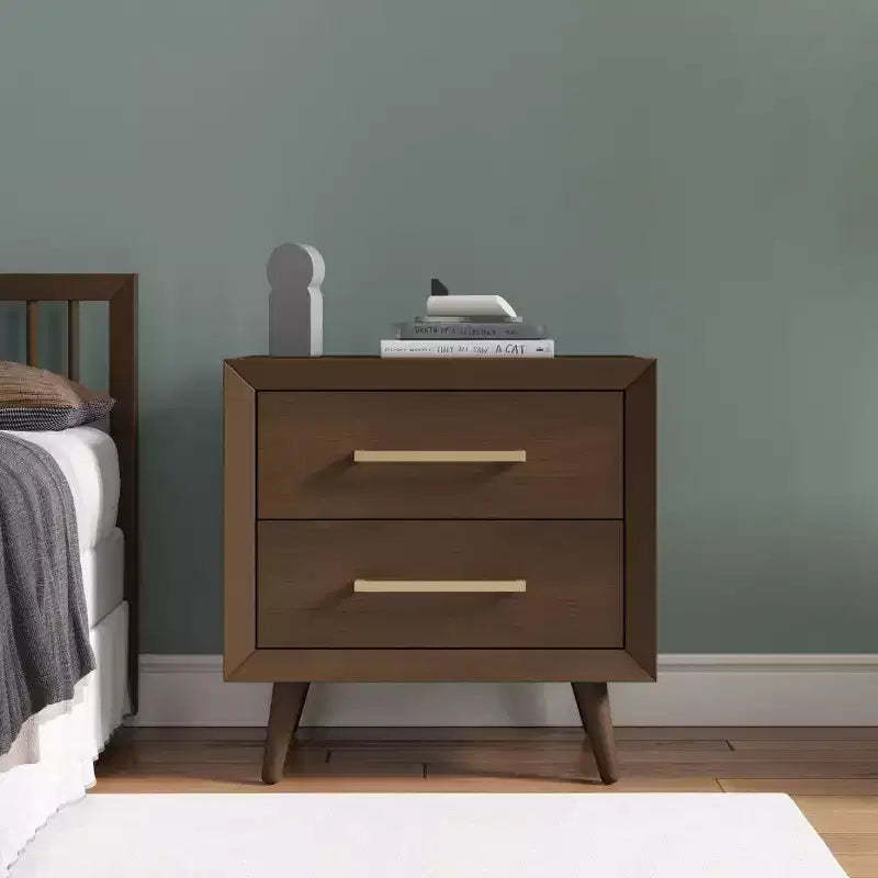 Child Craft Cranbrook 2 Drawer Nightstand for Nursery or Bedroom, Large Storage Drawers, Made of Sturdy Pinewood, Non-Toxic, Baby Safe Finish