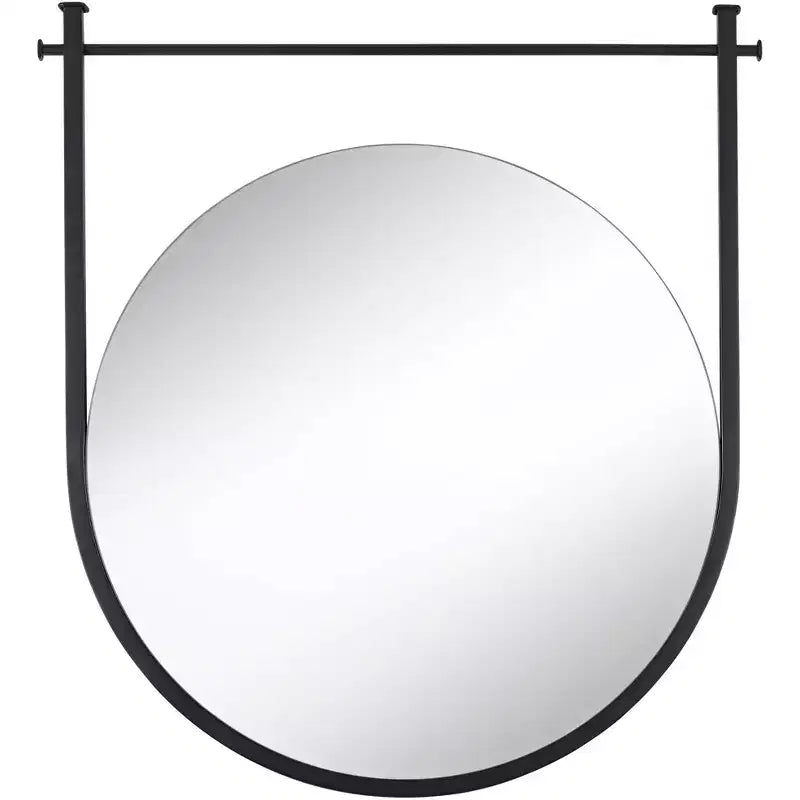 Uttermost Nassau 30x33 Black Round Wall Mirror