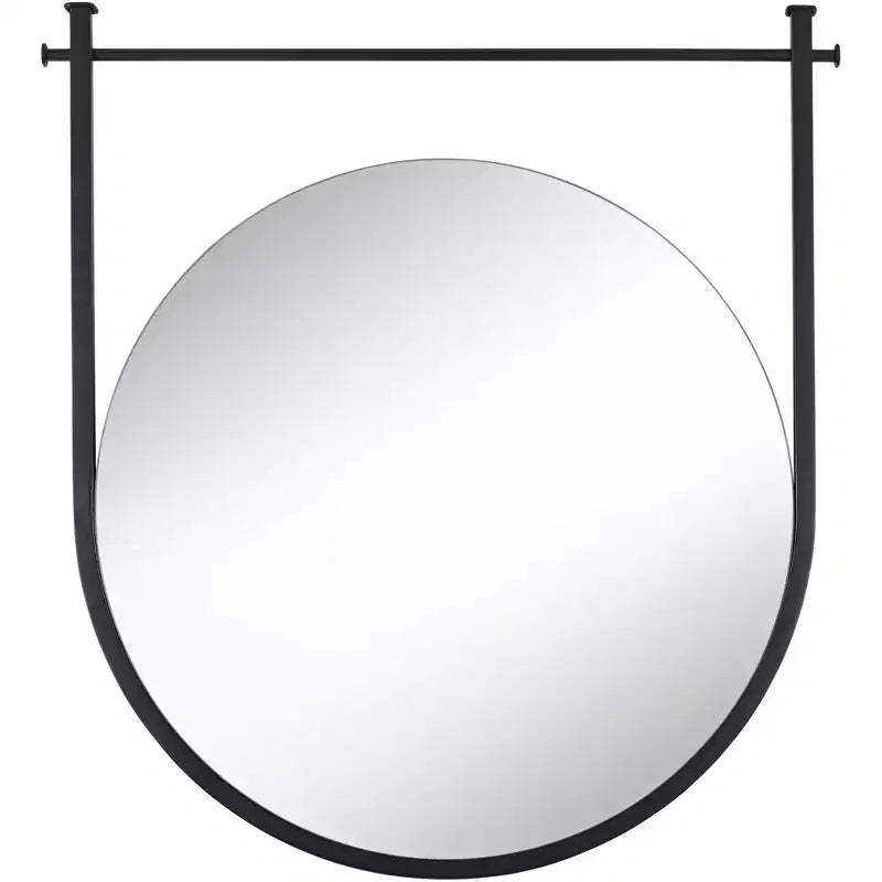 Uttermost Nassau 30x33 Black Round Wall Mirror