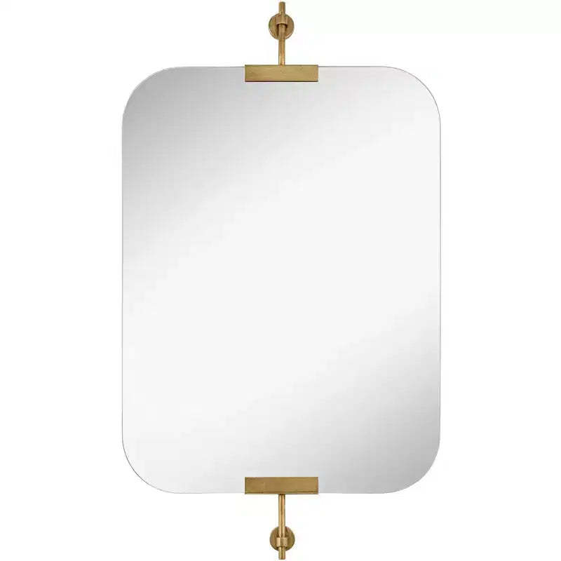 Uttermost Penbrook 24x42 Polished Edge Wall Mirror Warm Gold