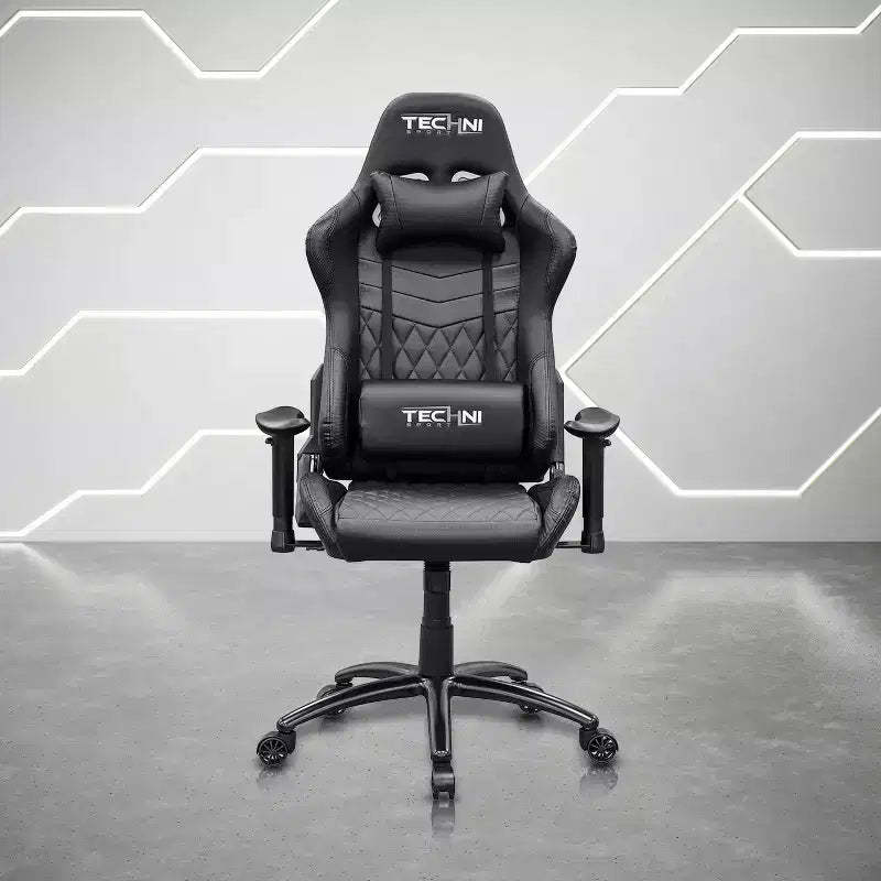 TUYOHW Adjustable Ergonomics Gaming Chair,360 Swivel Office Chairs with Head&Lumbar Pillow,90-150 Reclining Chair for Office&Home,300lbs Max,Black