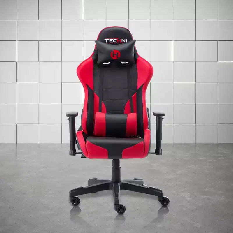 TUYOHW Adjustable Ergonomics Gaming Chair,360 Swivel Office Chairs with Head&Lumbar Pillow,90-150 Reclining Chair for Office&Home,250lbs Max,Red