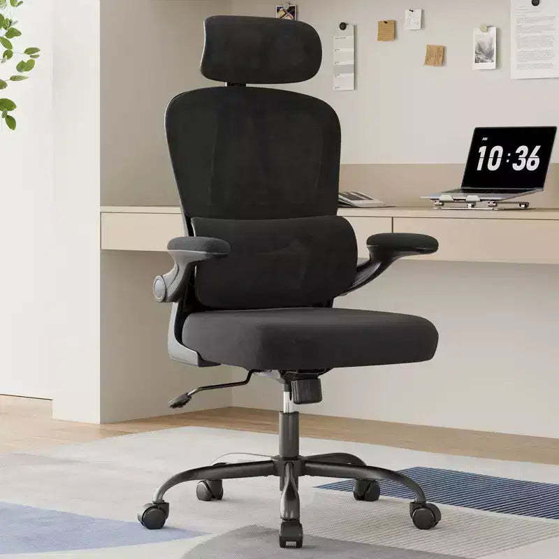 TUYOHW Ergonomic Mesh Office Chair with Adjustable Lumbar Support,Headrest & Flip-Up Armrests,Home Office Desk Chair for Study,Gaming Room
