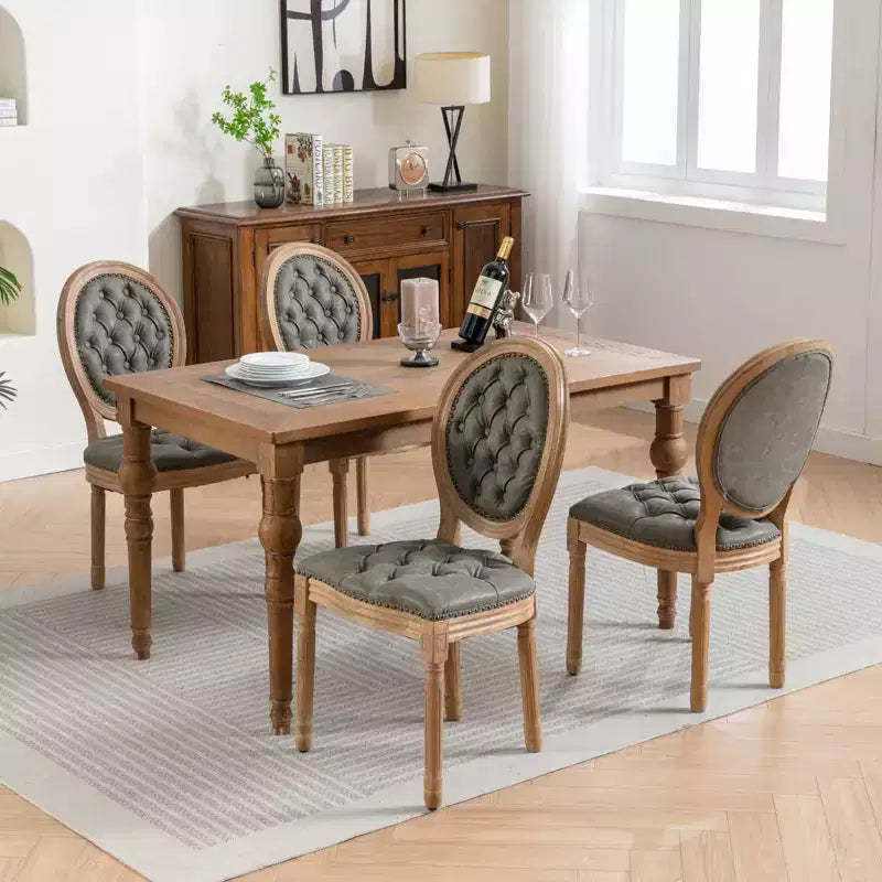 Vatros French Style Solid Wood Dining Chair