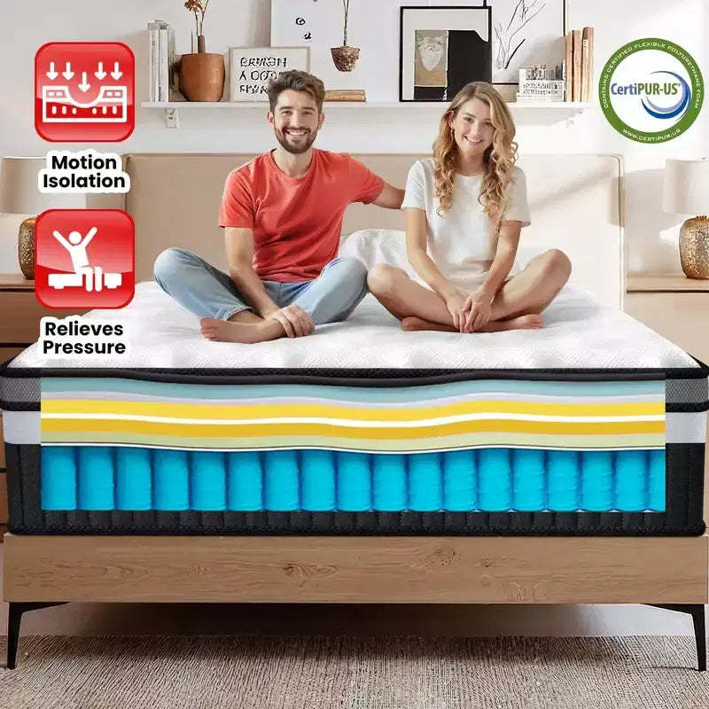 King Mattress,14 Inch Memory Foam Mattress in a Box,Gel-Infused for Cool Breathable Sleep,Pressure Relief & Support,Medium Firm,CertiPUR-US Certified