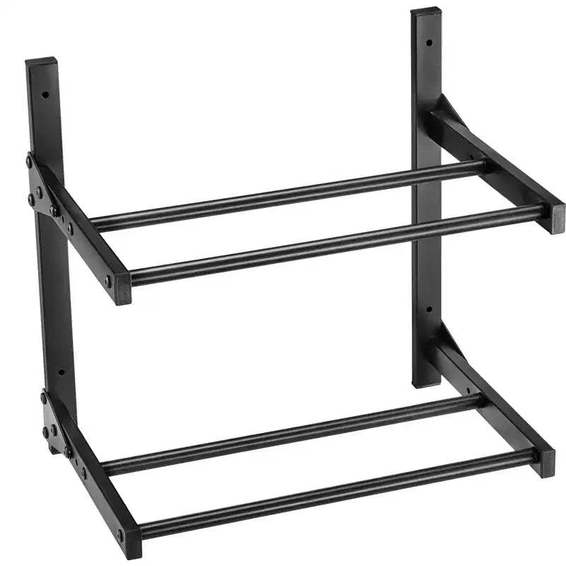 VEVOR Wall Mount Printer Filament Storage Rack, 2-Tier Wall Bracket Storage Shelf, Rolling Filament Spool Holders Racks with Wheels, Black