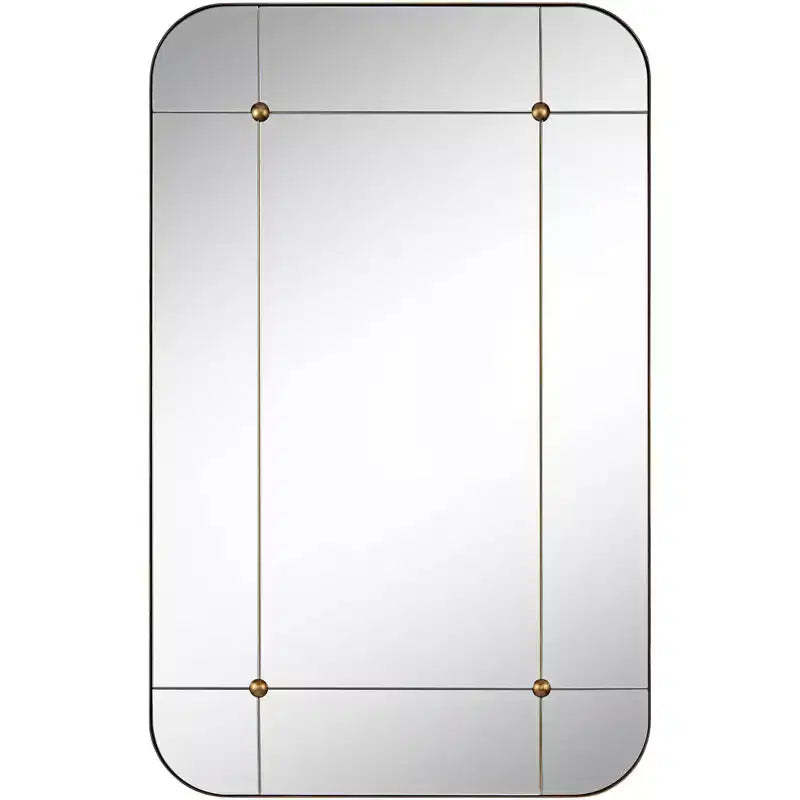 Uttermost Placid 24x38 Aged Gold Segmented Wall Mirror