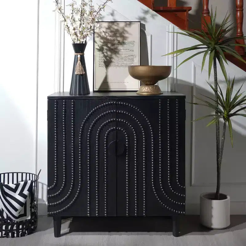 GDFStudio Gali 30'' Modern Wooden Storage Cabinet with 2 Doors