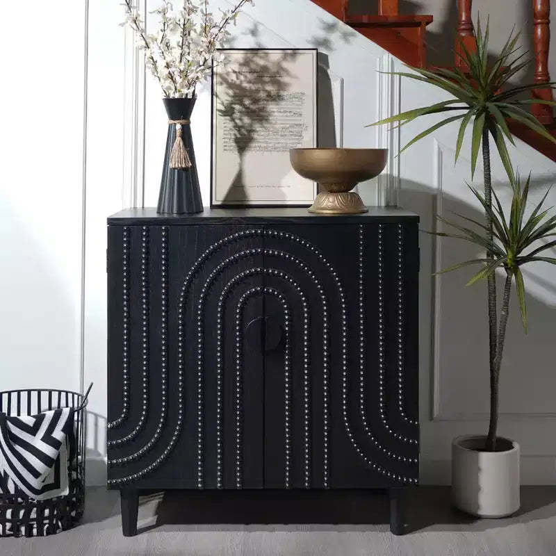 GDFStudio Gali 30'' Modern Wooden Storage Cabinet with 2 Doors