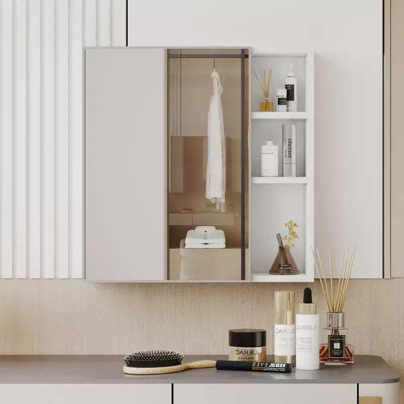 Mirror Cabinet, Bathroom Mirror, Wall-Mounted Freestanding for Storage and Space Saving