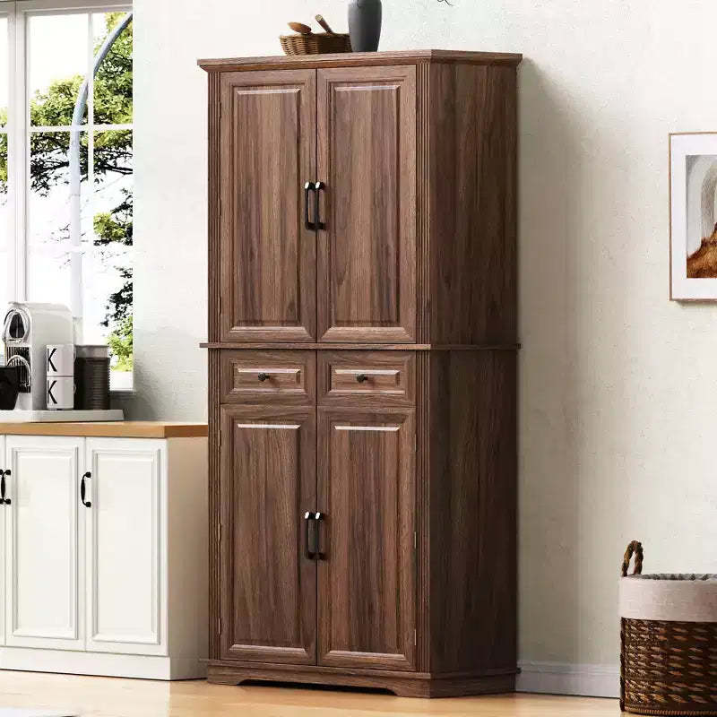 sumyeg 71 Kitchen Pantry Cabinet with Pull-Out Organizers, 6 Door Shelves & Drawers