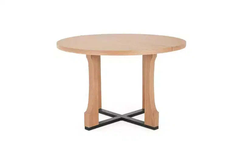 TUYOHW 48 Circle Kitchen Table for 4,Scratch-resistant Dining Table with Trestle Base,Space-saving & Compact Table for Dining Room