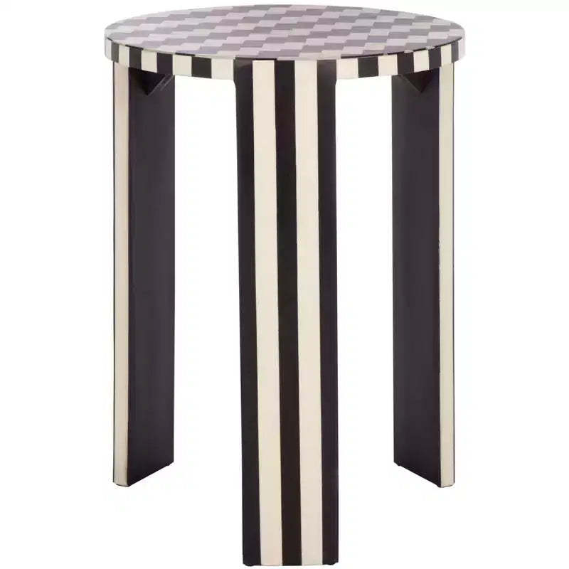 Rina Accent Table - ACC3232 - Black/White - Safavieh