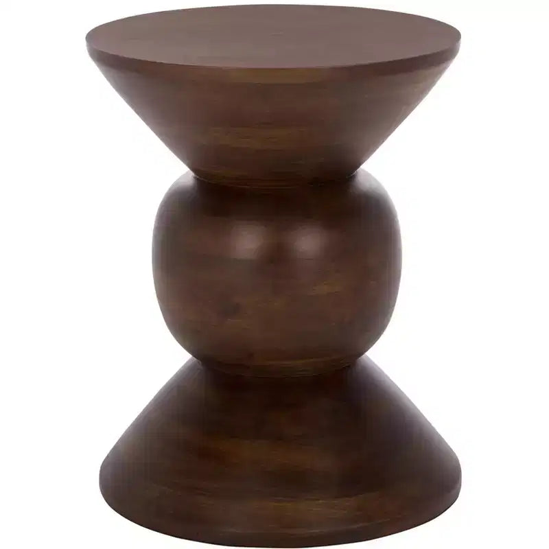 Pascual Round Accent Table - ACC3258 - Walnut - Safavieh