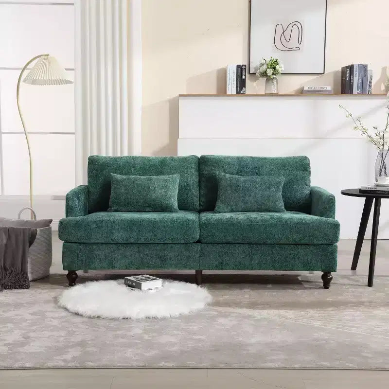 TUYOHW 68.9 Inch Modern Chenille Loveseat Sofa,2 Seater Sofa with Removable Seat Cushion for Living Room,Apartment,Bedroom