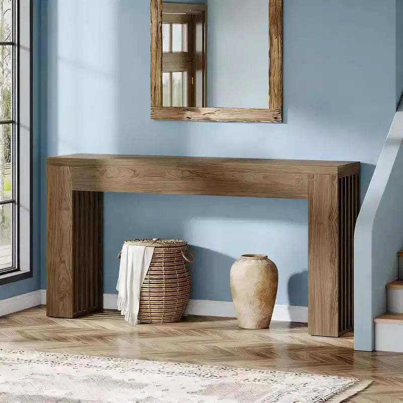 Console Table, Wooden Sofa Table Behind The Couch Hallway Table