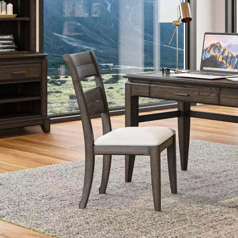 GDFStudio Sheng Modern Wooden Upholstered Seat Side Chair