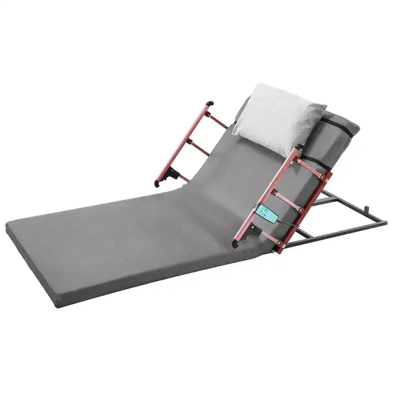 VEVOR Electric Lifting Backrest for Bed, 300 lbs Capacity, 4-68 Adjustable Lifting Bed Backrest, with Folable Guardrail & Headrest, Gray