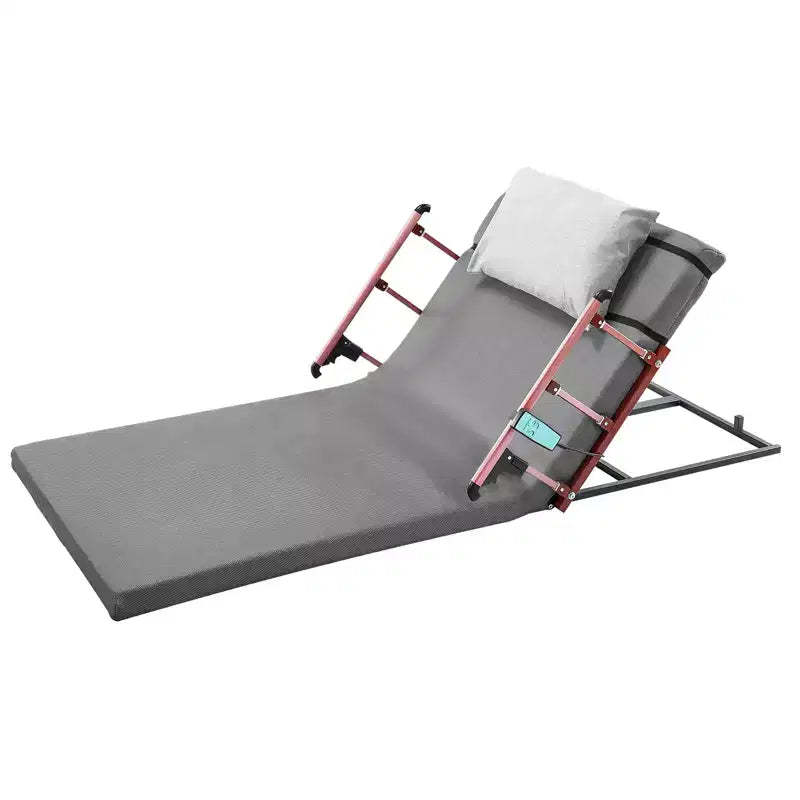 VEVOR Electric Lifting Backrest for Bed, 300 lbs Capacity, 4-68 Adjustable Lifting Bed Backrest, with Folable Guardrail & Headrest, Gray