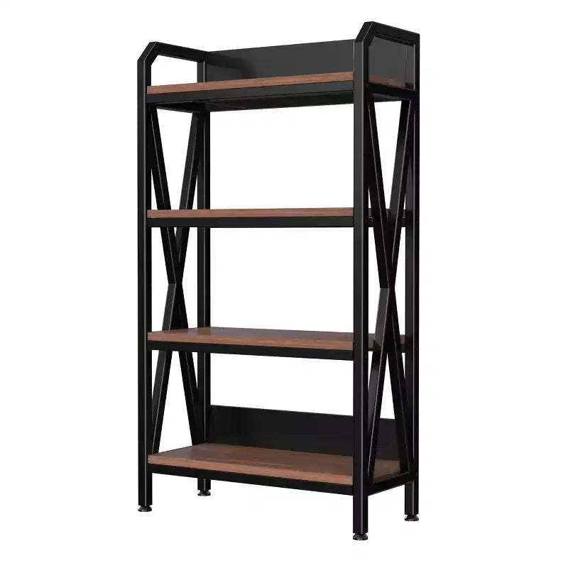 VIYET 56.3H 4-Level Bakers Rack, Metal & Wooden Kitchen Storage Shelf (Adjustable Multi-Scene Organizer for Garage/Pantry/Bathroom)