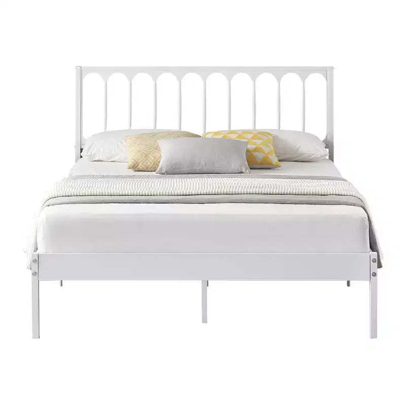 Full-size platform bed frame, metal bed frame with headboard, 12.6-inch storage space underneath, no box spring needed, quiet, black