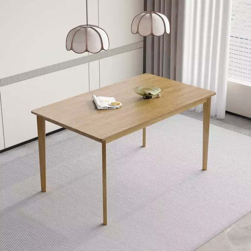 MAYEERTY Original Wood Color Rectangular Dining Table, Scandinavian Simple Multi-Function Table for Home Office
