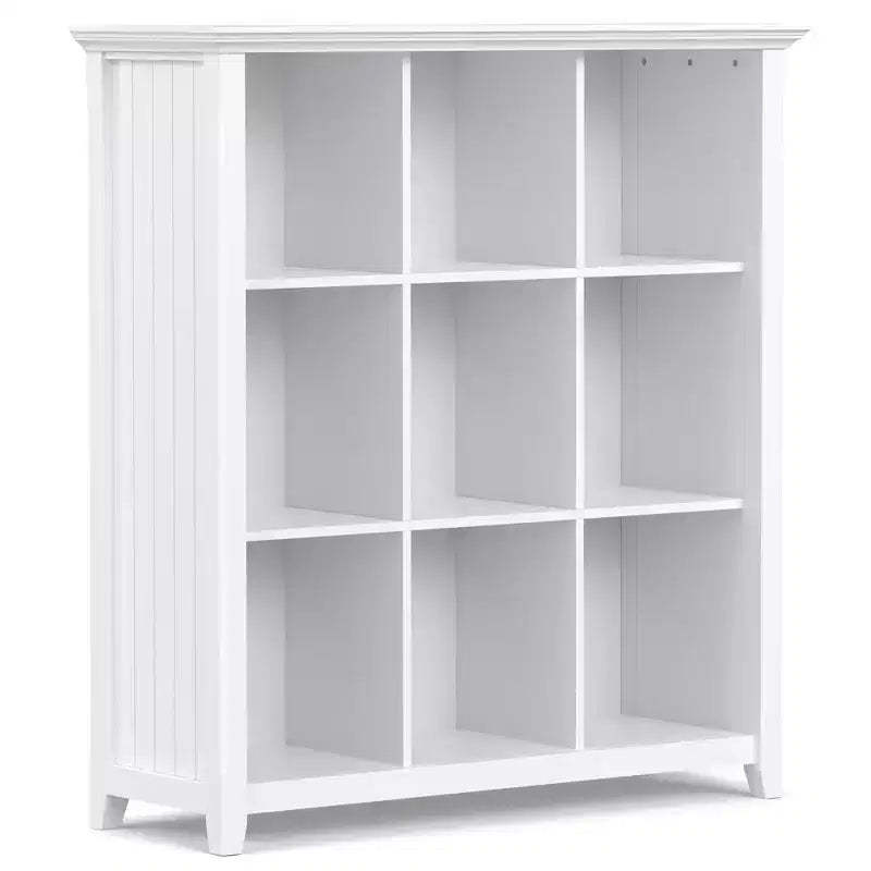 Normandy SOLID WOOD 48 inch x 44 inch Transitional 9 Cube Bookcase and Storage Unit