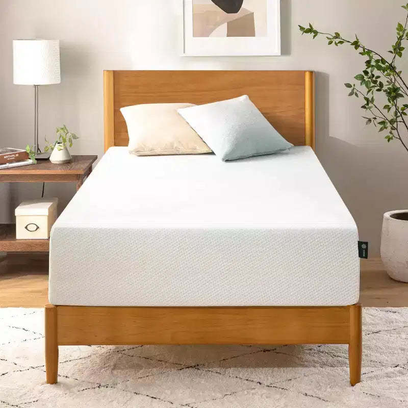 Zinus 10 Inch Twin Green Tea Memory Foam Mattress, Fiberglass Free, Medium Firm Feel, Zoned Pressure Relief, Certified Safe Foams & Fabric