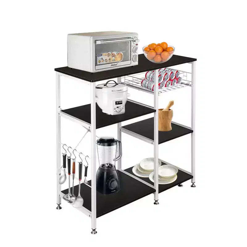 Karl Home Kitchen Baker's Rack 3-Tier Microwave Stand Dark Brown