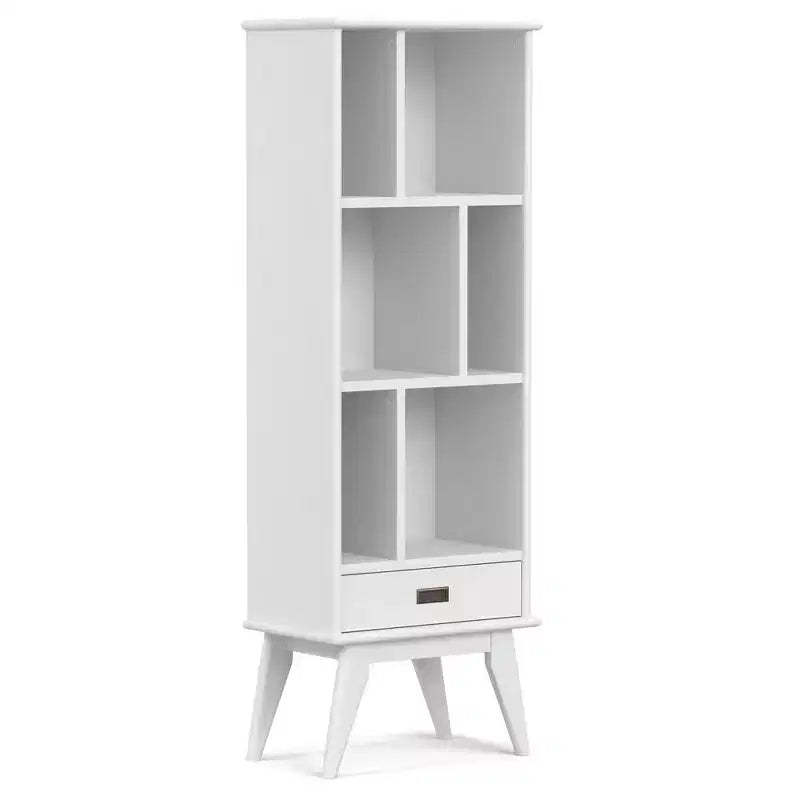 Tierney SOLID HARDWOOD 64 inch x 22 inch Mid Century Modern Bookcase and Storage Unit