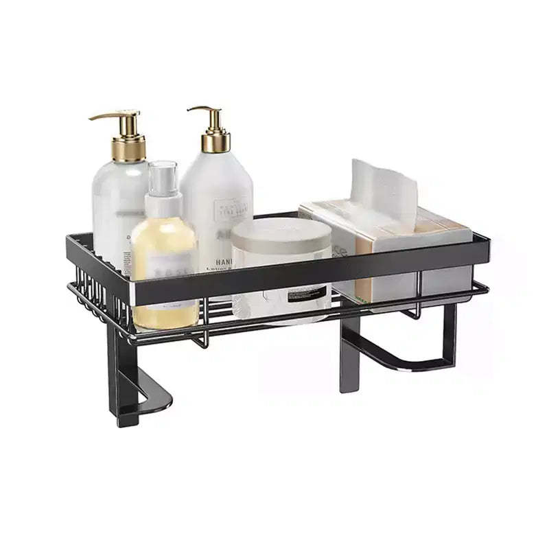 No-Drill Over Toilet Storage Shelf, Space-Saving Bathroom Organizer with 12 Tier Carbon Steel Rack for Behind Toilet Tank