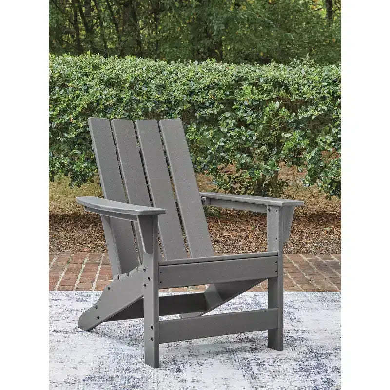 Signature Design by Ashley Lone View Bay Adirondack Chair, Outdoor Patio Chair, Gray MEGA-TUFF HDPE