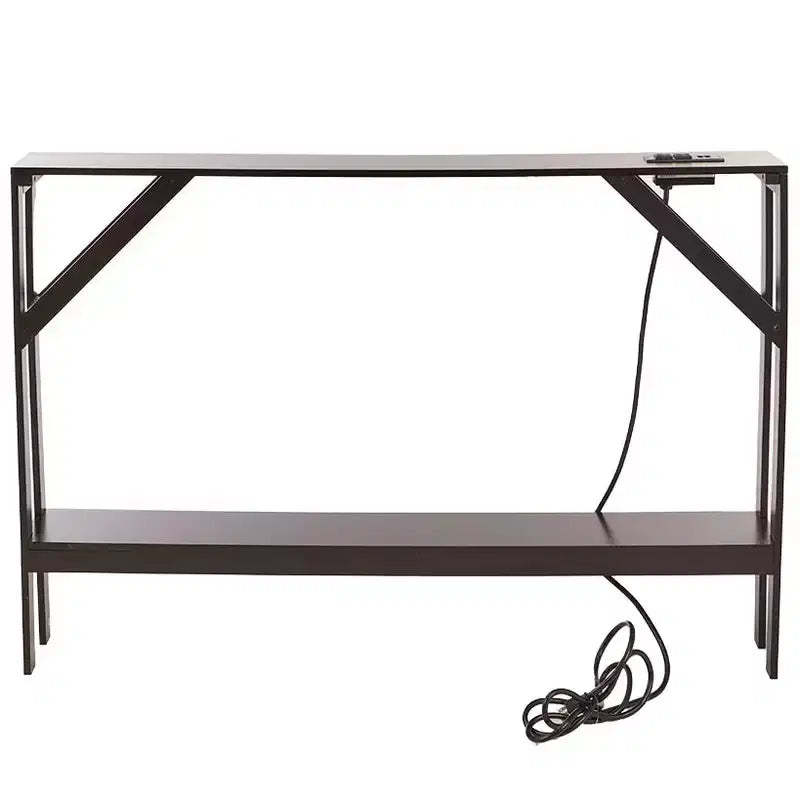 The Lakeside Collection Narrow Console Table with Built in Outlet 33H -