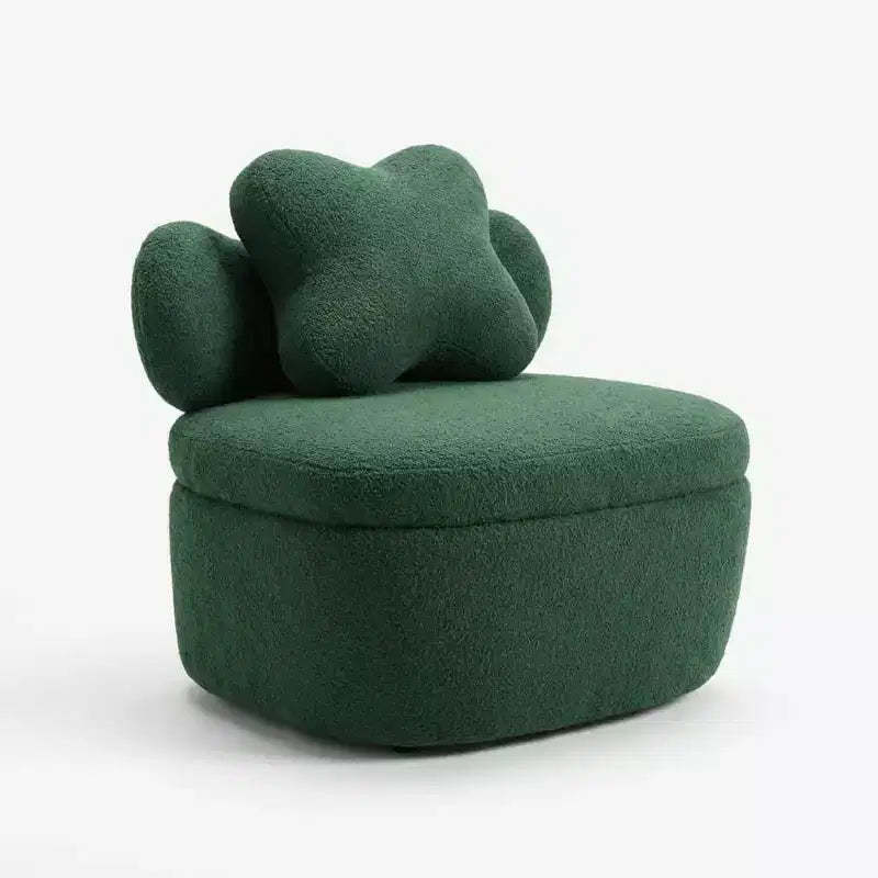 360 Swivel Armchair with Storage Compartment - Plush Velvet Lounge Chair for Living Room Bedroom Office - Green