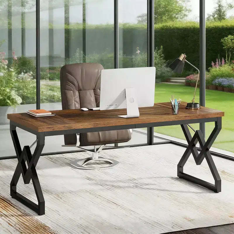 Executive Desk, Large Computer Desk for Home Office