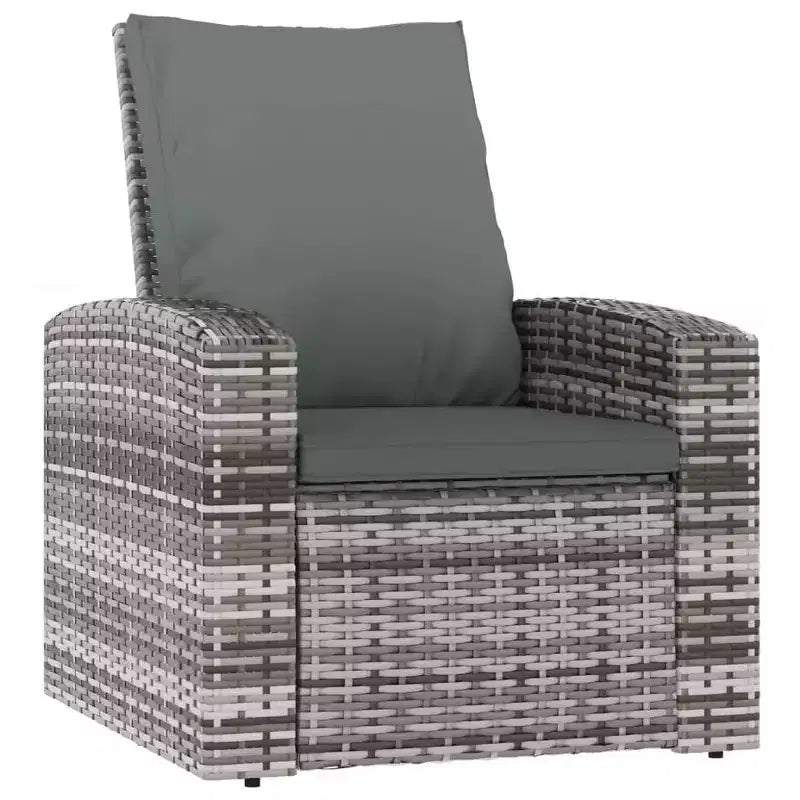 vidaXL Garden Reclining Chair PE Rattan Single Sofa