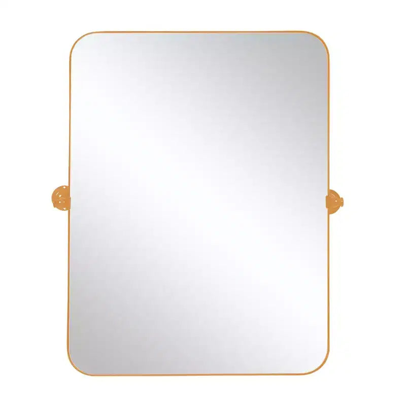 HomeRoots 36 Gold Metal Tilting Framed Accent Mirror