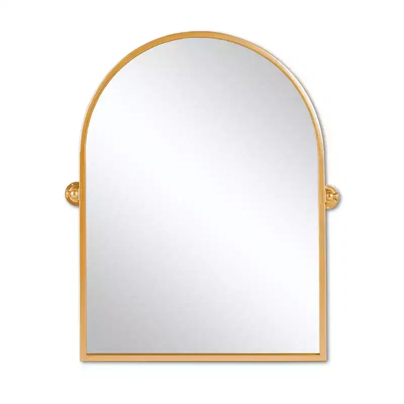 HomeRoots 36 Gold Metal Arch Tilting Framed Accent Mirror