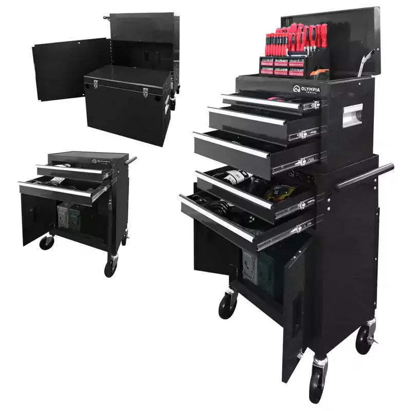Olympia Tools 20-Inch Rolling Tool Cabinet with 5 Drawers, Locking Storage