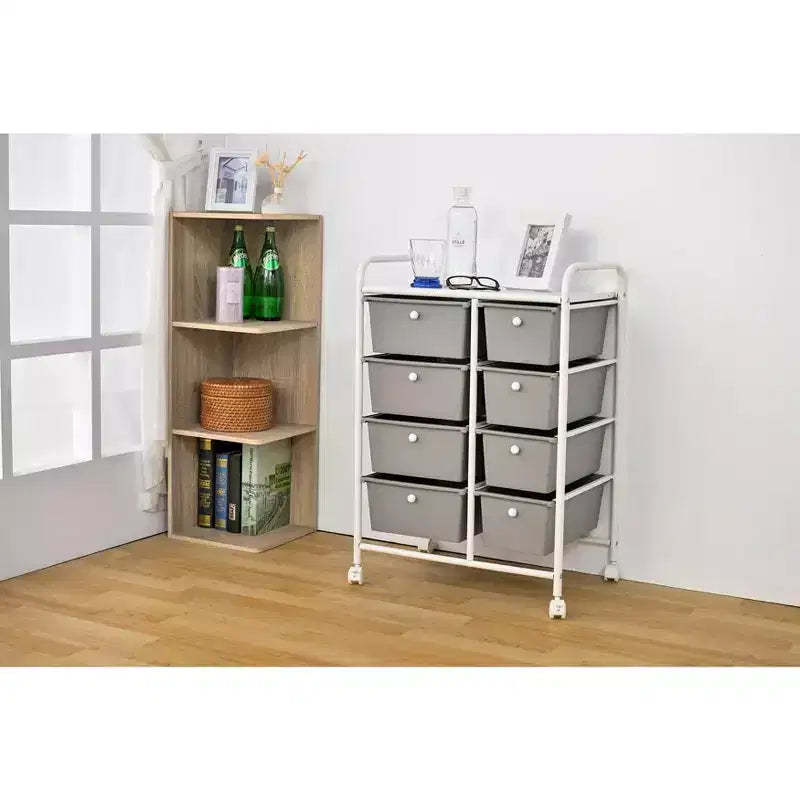 BrylaneHome 8-Drawer Rolling Cart
