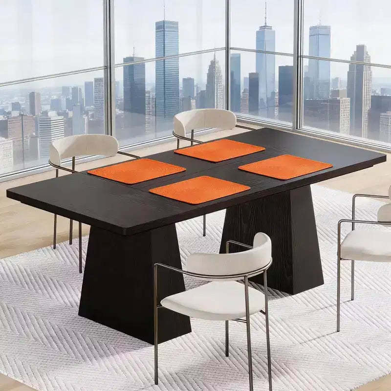 Dining Table, Farmhouse Wood Kitchen Table for 6 People