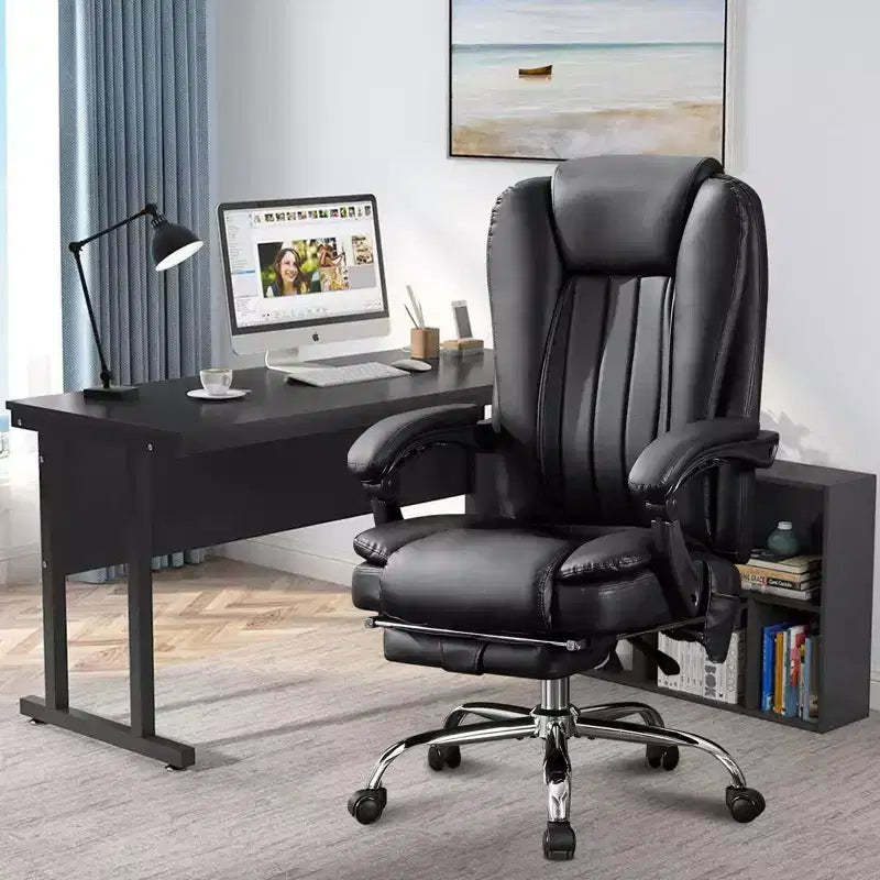 GDFStudio Norvale Massage Ergonomic Office Chair with Heat and Footrest